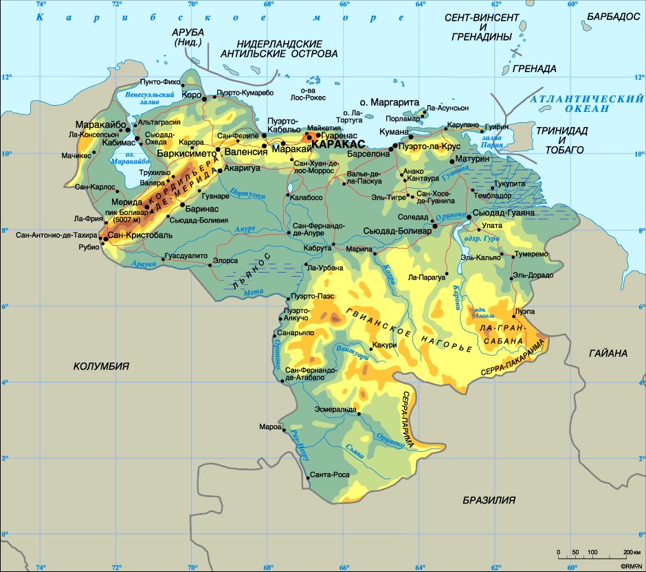 Венесуэла карта