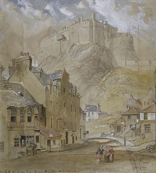 Edinburgh Castle from the Foot of the Vennel
