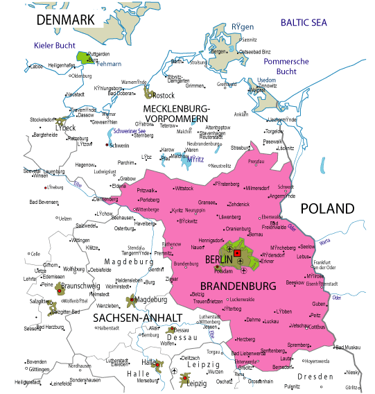 карта Бранденбурга