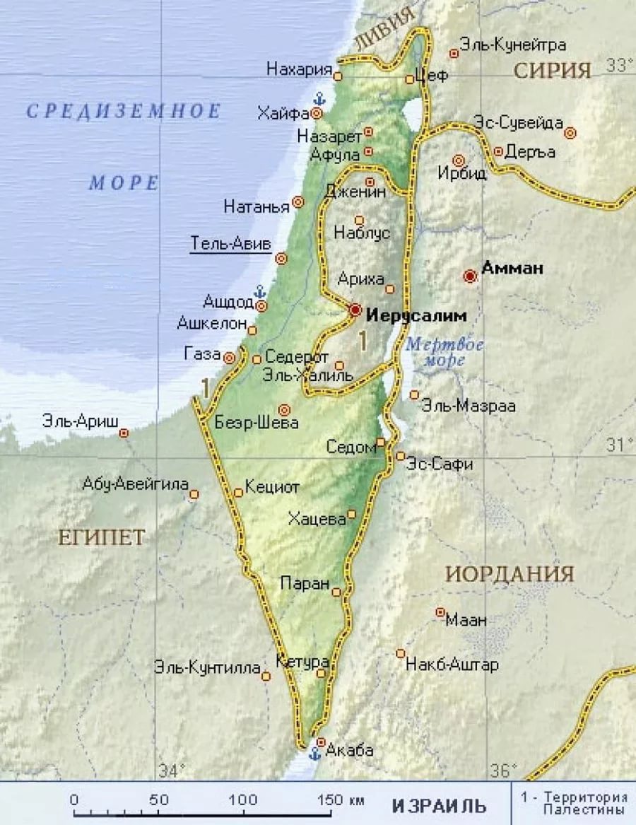 израиль карта