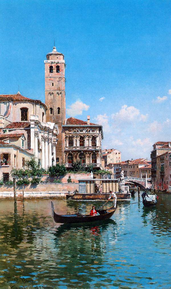 Гондолы на венецианской канале